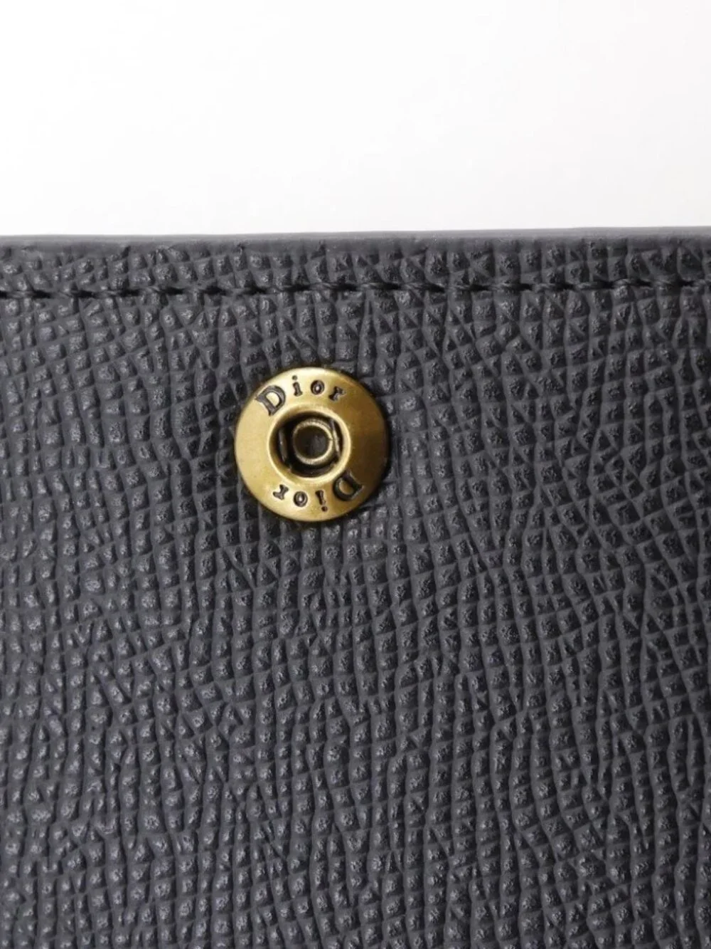 Dior Compact wallet Tri-fold wallet black Calfskin Women
